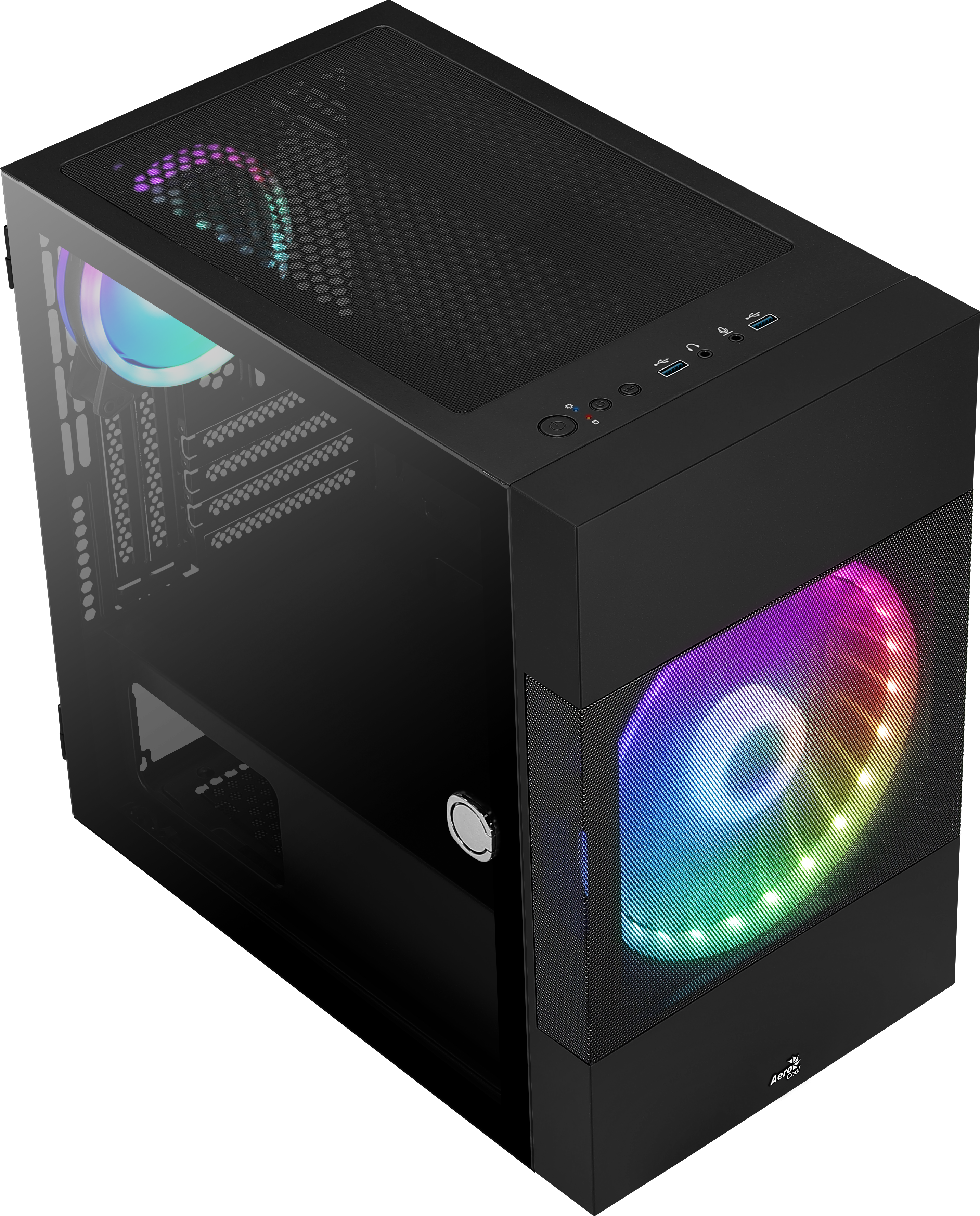 Caja Micro ATX Aerocool Cube Atomic Black 