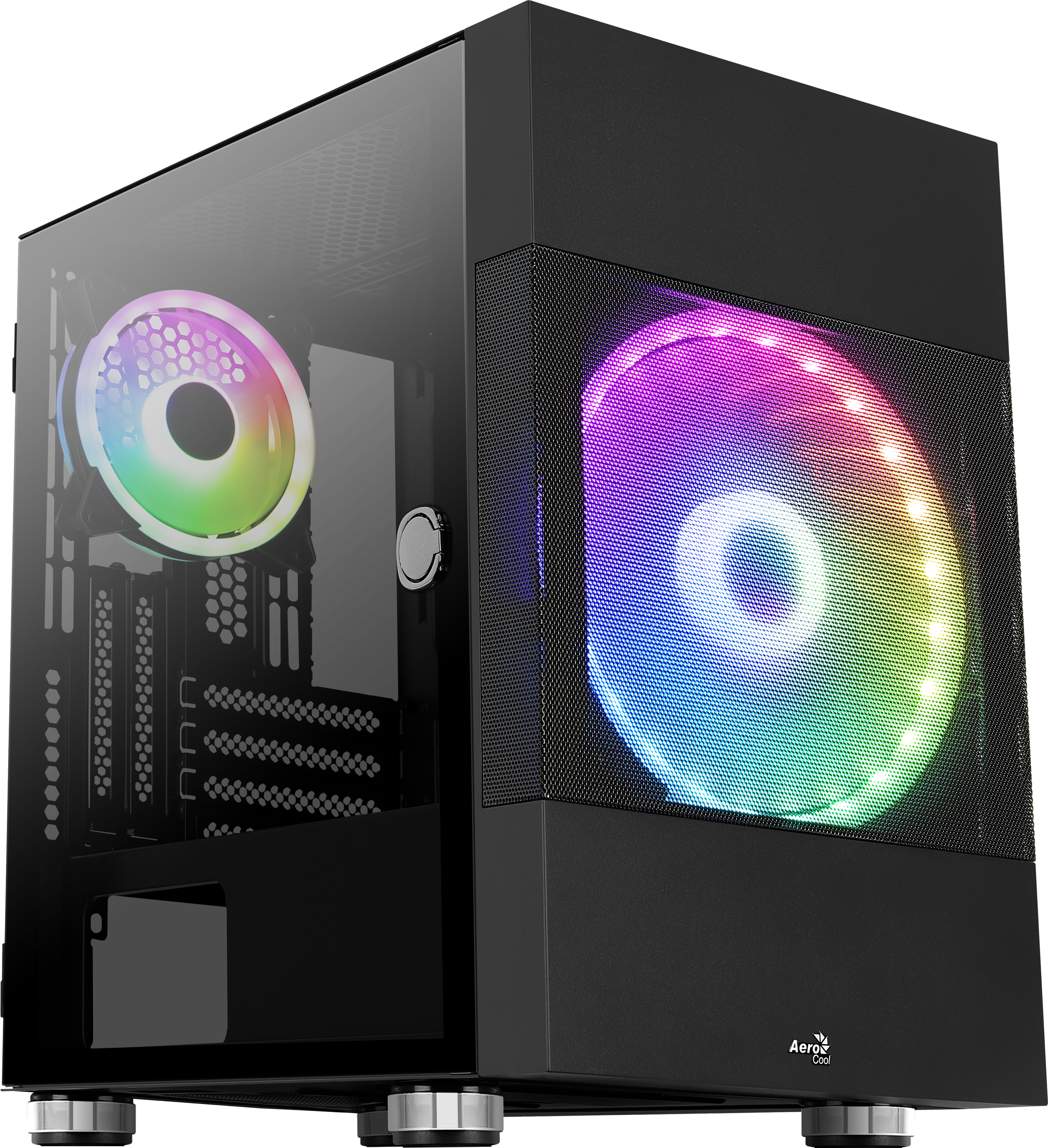 Caja Micro ATX Aerocool Cube Atomic Black 