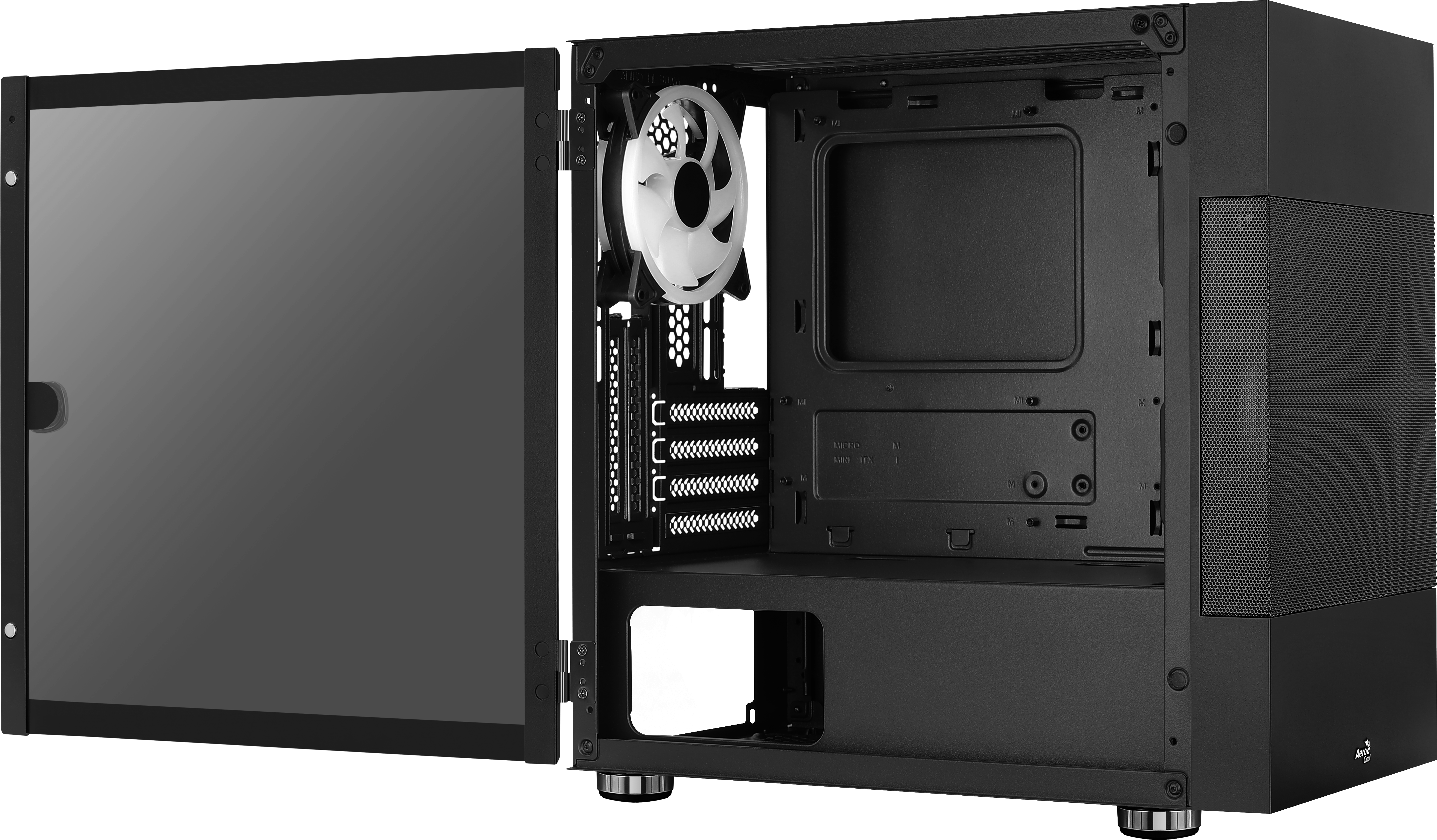 Caja Micro ATX Aerocool Cube Atomic Black 