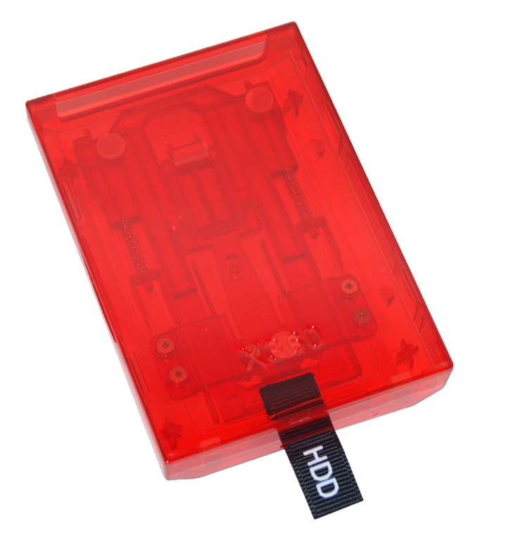Caja Disco Duro Xbox 360 Slim Rojo Transparente