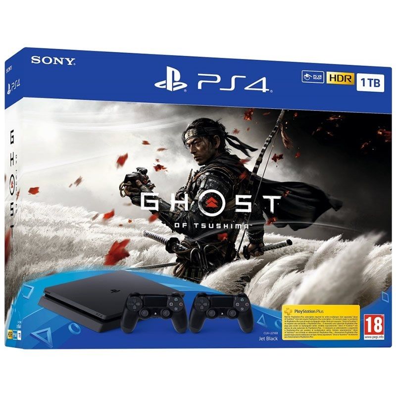 Ghost + Tsushima Playstation 4 Slim Consola of (1TB)