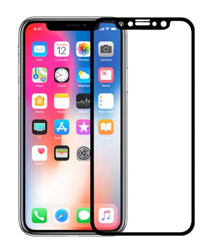 Tempered Glass 3D iPhone X Black