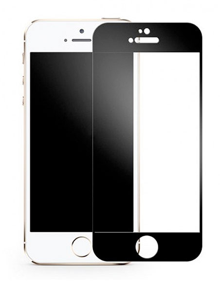 Gehärtetes Glas Full Cover - iPhone 5/5S/5C/SE Schwarz