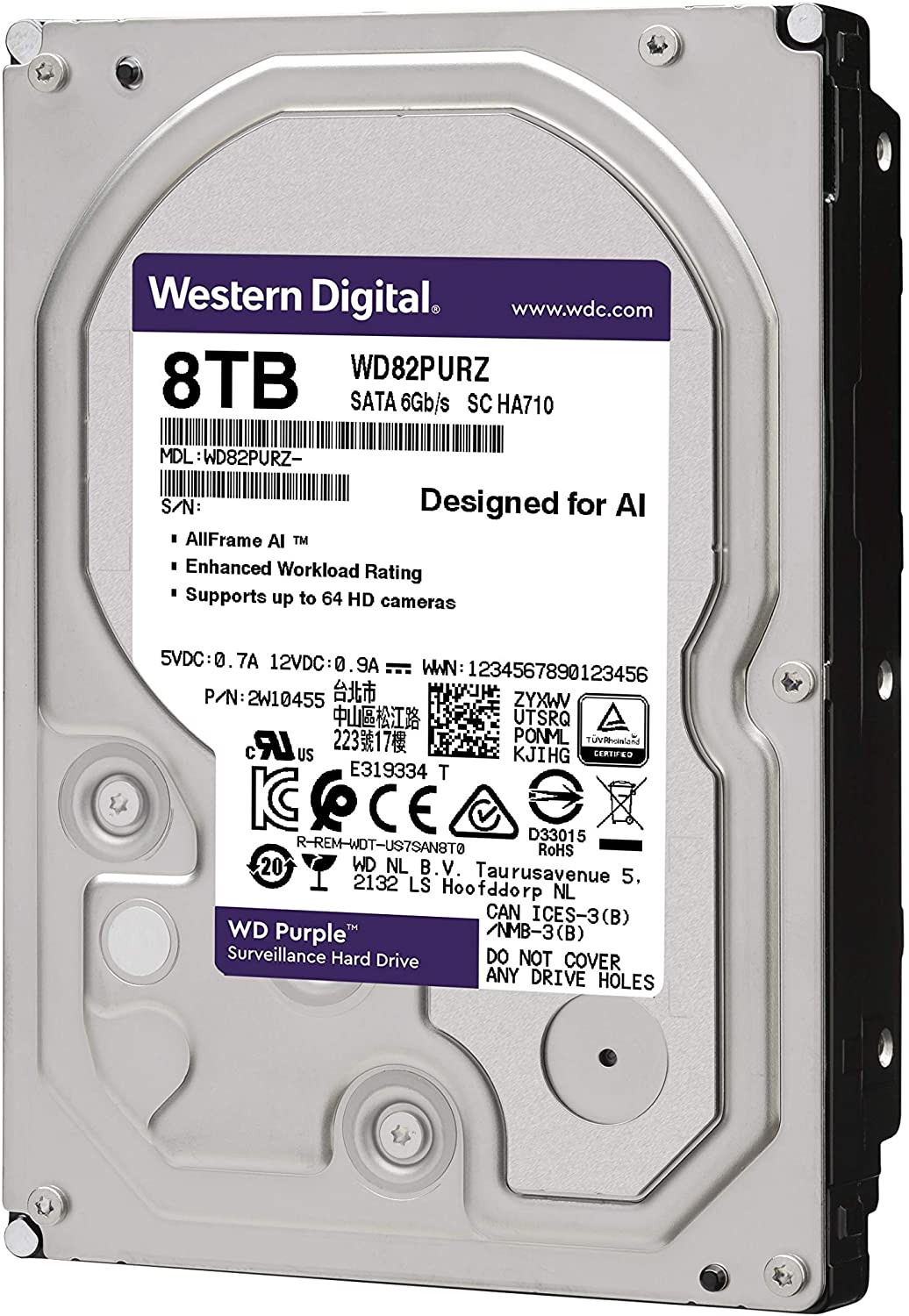 DISQUE DUR INTERNE DE SURVEILLANCE WESTERN DIGITAL 4TO 3.5 - Talos