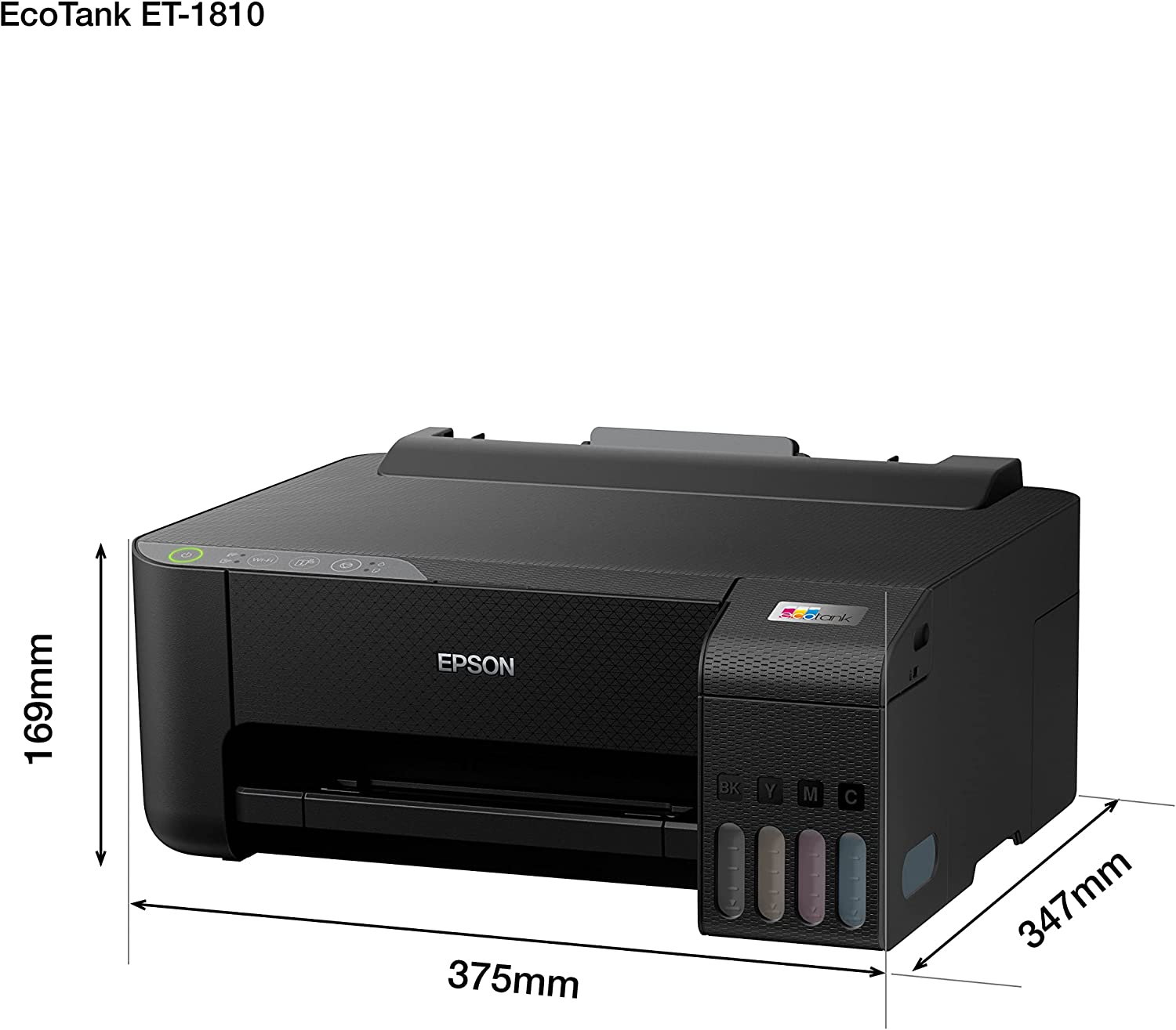 Epson EcoTank ET-1810 - Impresora Wifi A4 con Depósito de Tinta Recargable,  Mobile Printing, Color Negro