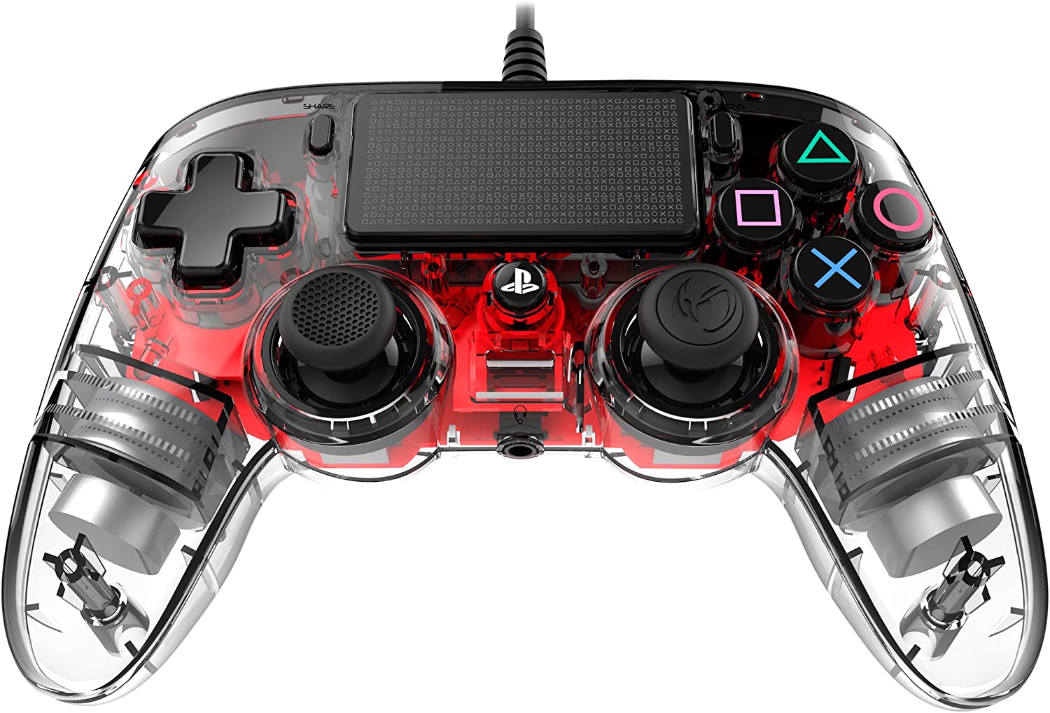 Mando Nacon Compact Wired Illuminated Red Oficial PS4