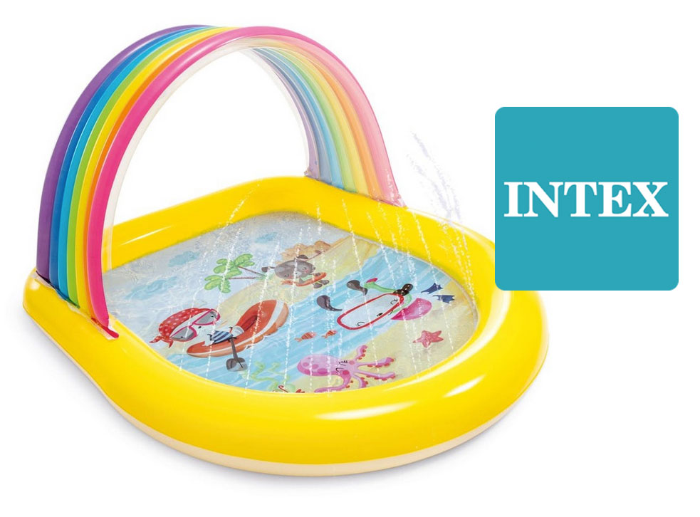 Piscina Infantil Intex Raibow Arch Spray 84L