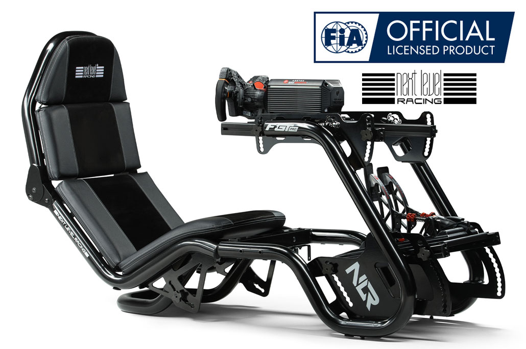 Next Level Racing® F-GT Pro Formula y GT Racing Simulator Cockpit – Black Edition