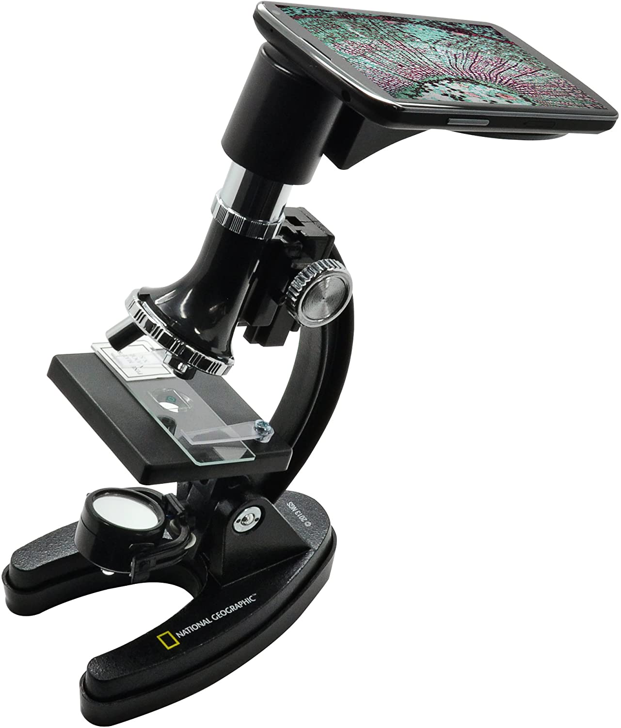 Microscope Bresser Erudit DLX 40-1000x - Monoculaire, éclairage LED, Objectifs DIN 4x à 100x, Batterie Intégrée