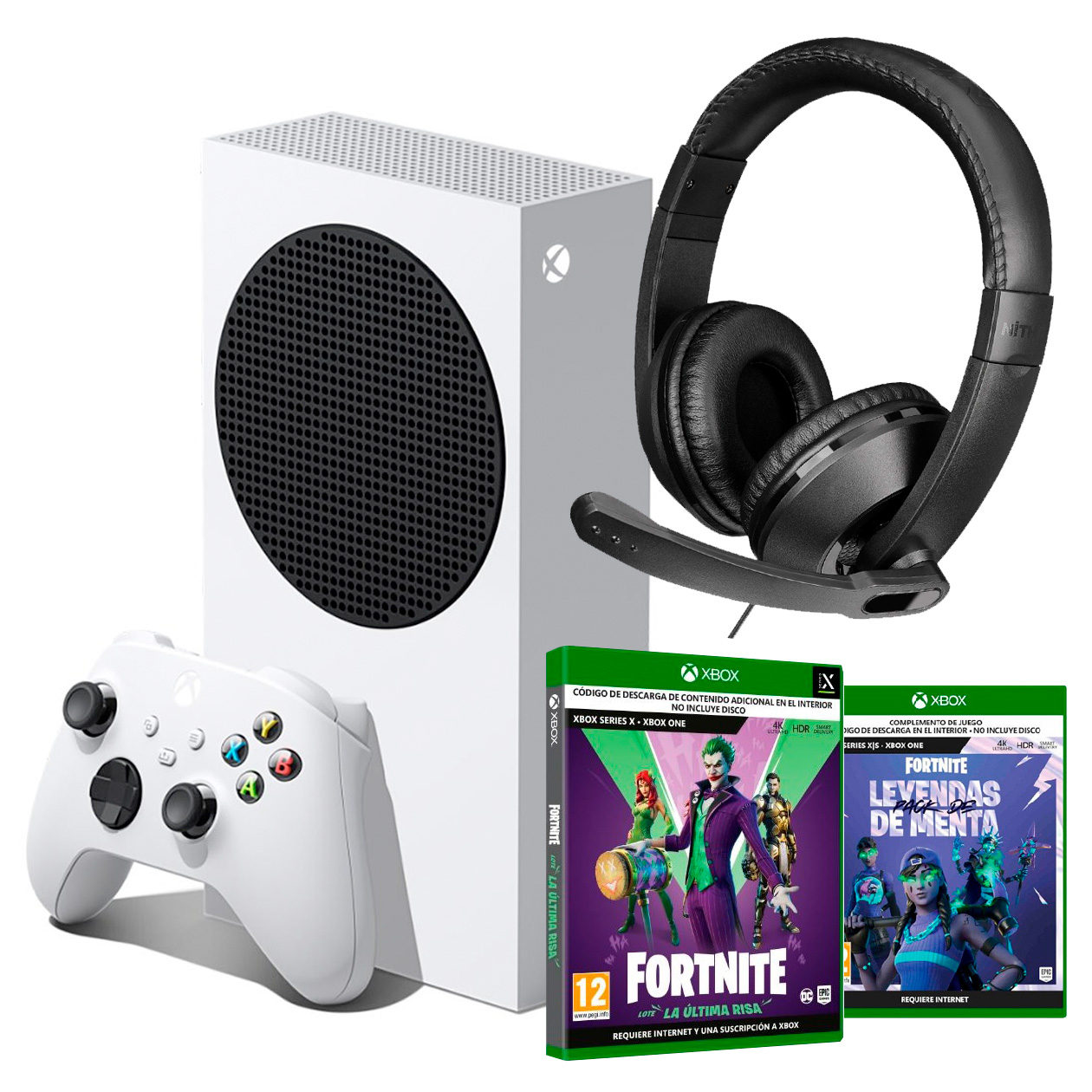 Xbox Series S + Fortnite La Última Risa + Leyendas de Menta