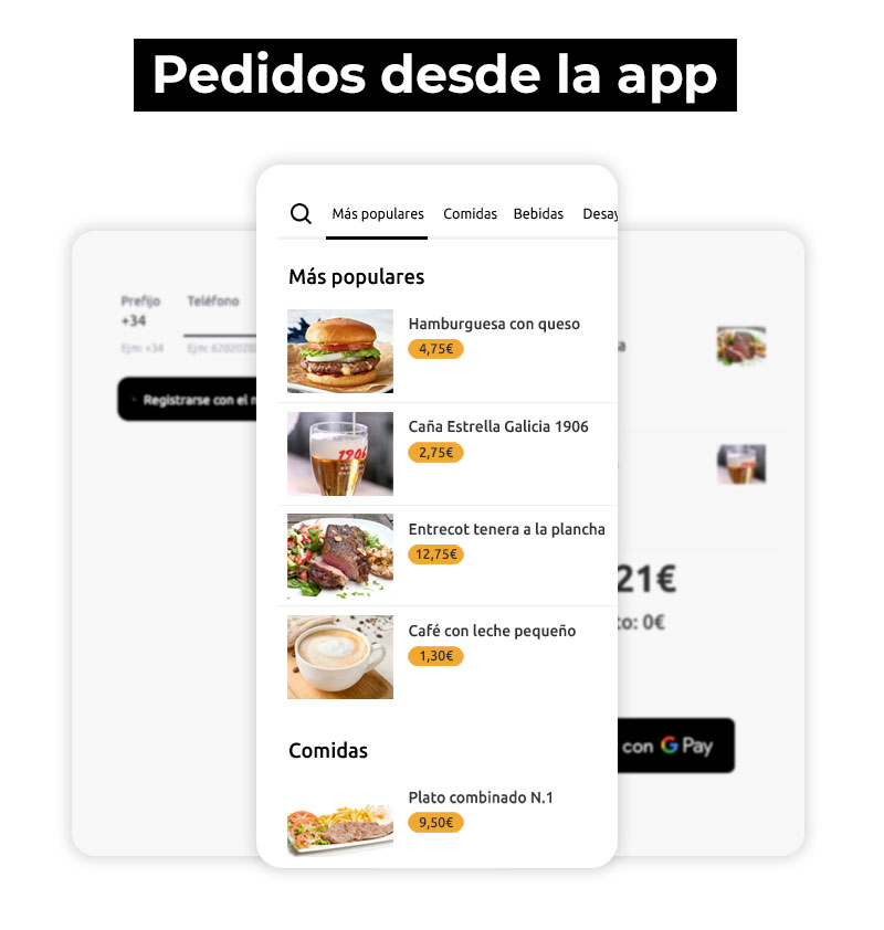 Pedidos desde la App