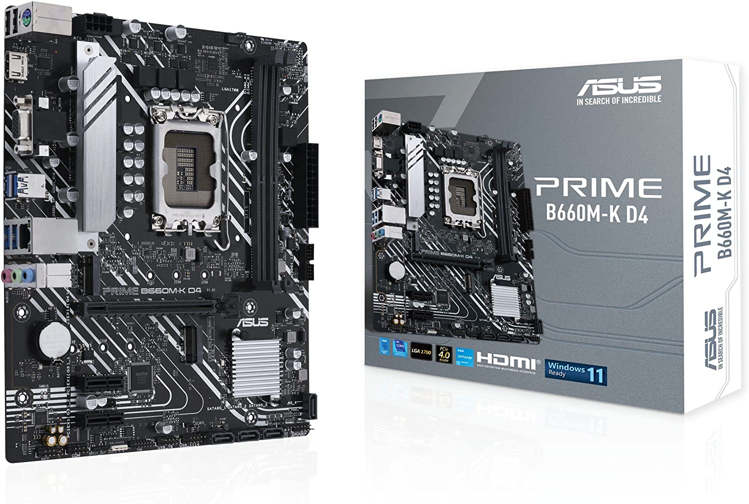 PLACA BASE ASUS 1700 PRIME B760M-K D4 - PC Montajes