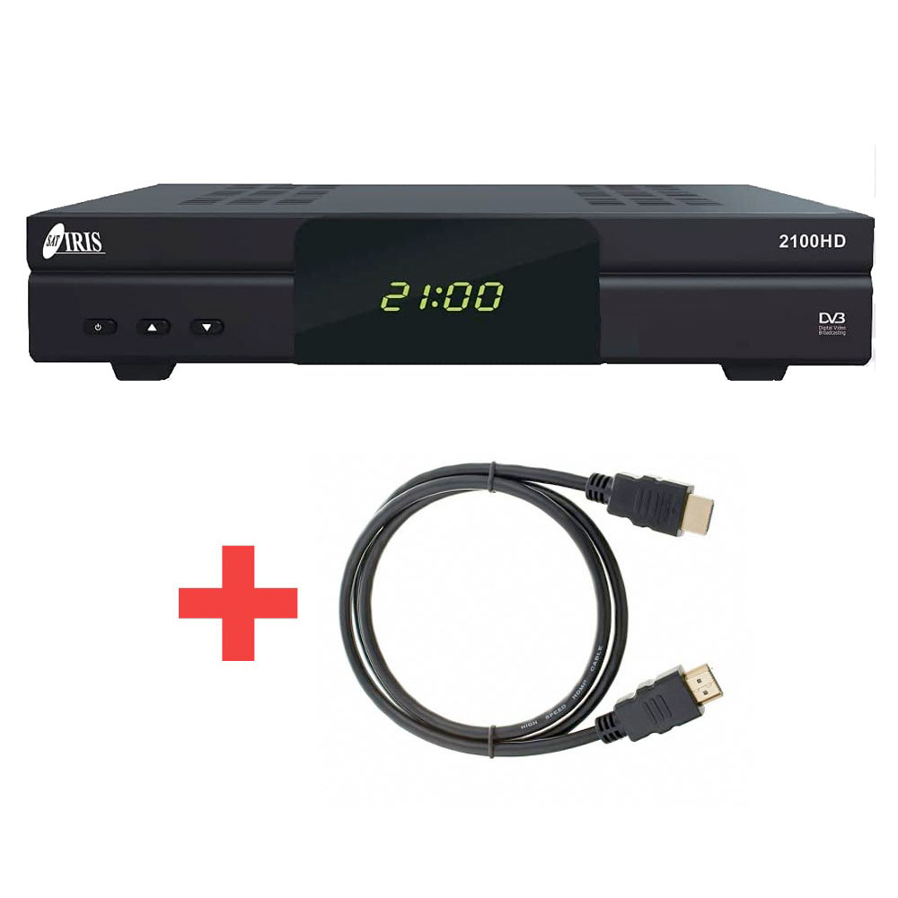 Receptor satélite IRIS 2100 HD + Cable HDMI de regalo (Distribuidor  oficial)