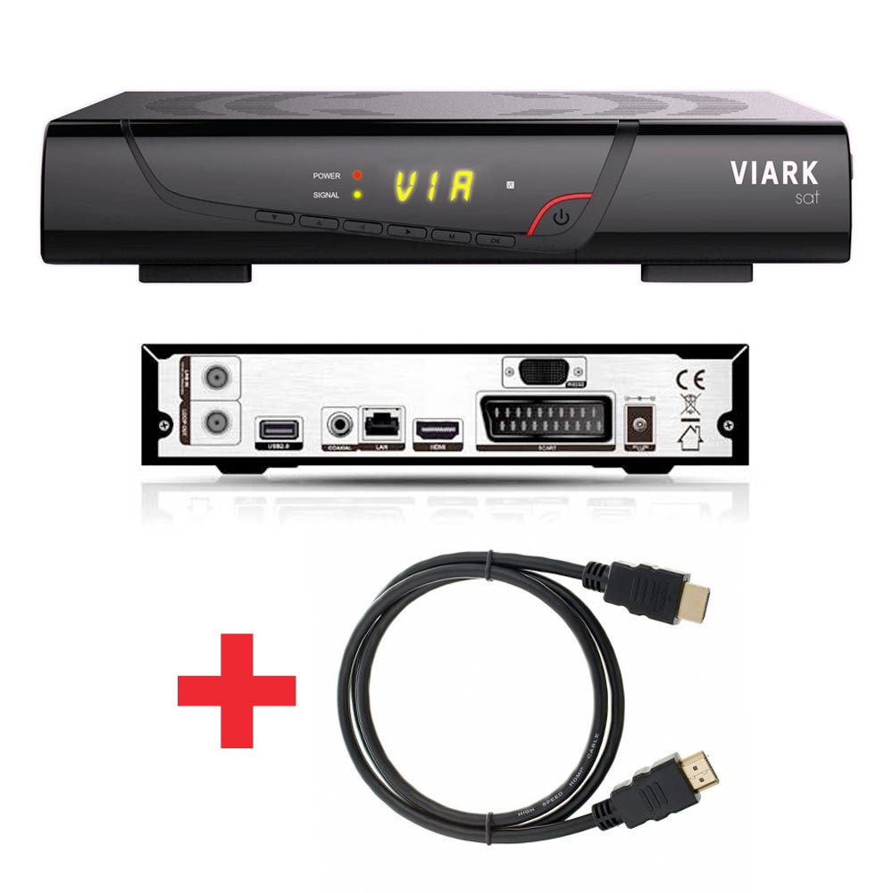 RECEPTOR SATELITE VIARK SAT WIFI+CABLE HDMI+USB 16GB FACTURA+24HMRW