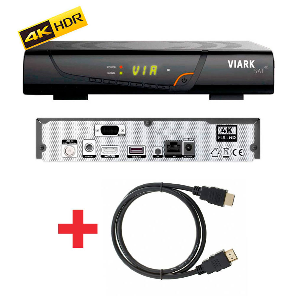 Receptor Satelite Viark Sat 4k. Decodificador de canales.