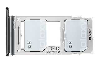 DualSIM Card Tray - Samsung Galaxy S9 / S9 Plus Black