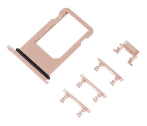 SIM Card Tray and Side Buttons Set - iPhone 8 Plus Gold
