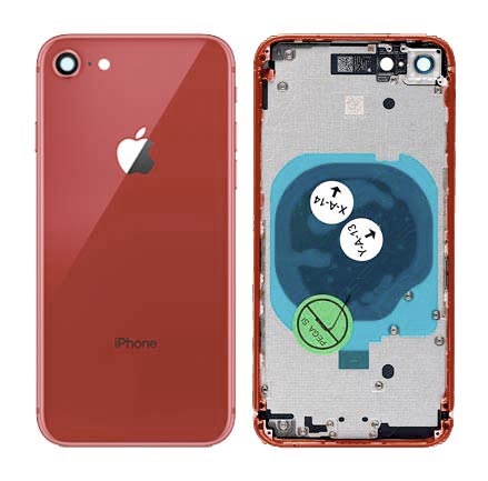 Repuesto Carcasa Trasera Completa - iPhone 8 Rojo