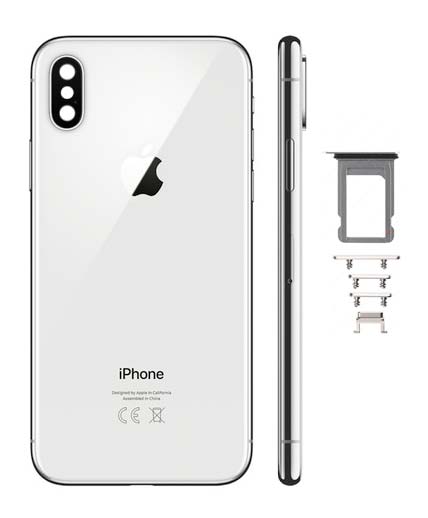 Hinteres Gehäuse - iPhone X Silber