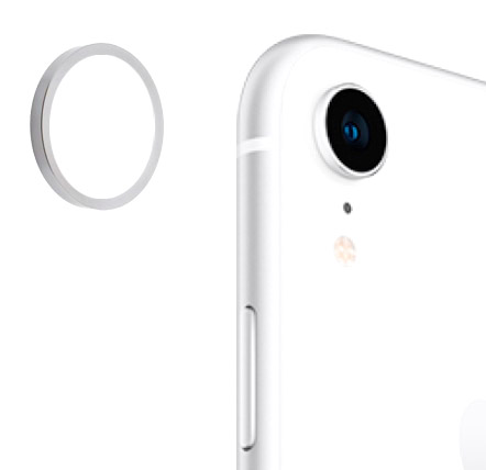 Abdeckung für Rückfahrkamera - iPhone XR Silber