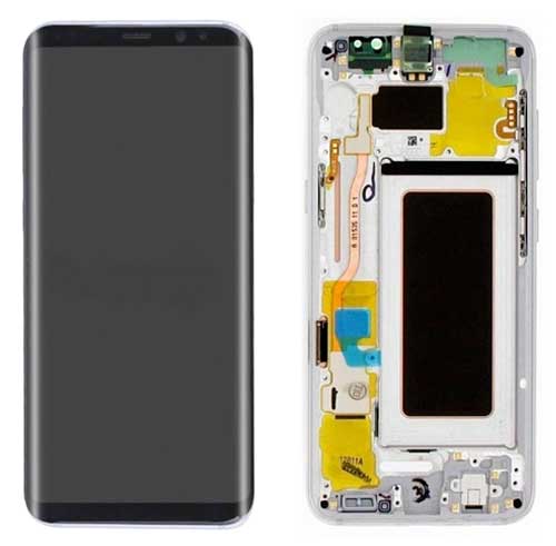 Bildschirm Komplett mit Rahmen - Samsung Galaxy S8 Silber