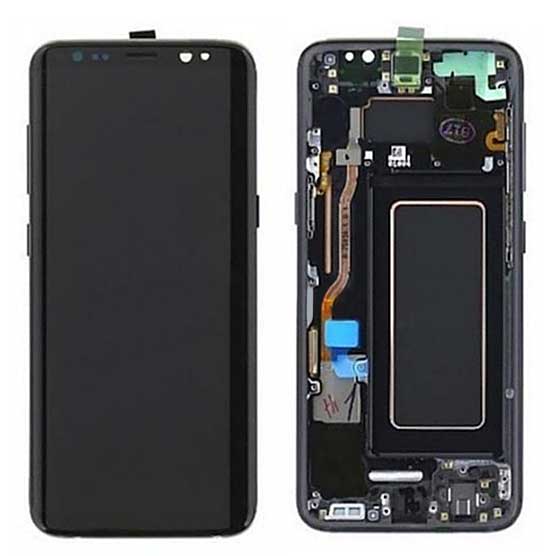 Full Front Assembly with Frame - Samsung Galaxy S8 Plus Black