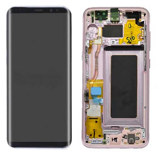 Full Front Assembly with Frame - Samsung Galaxy S8 Pink
