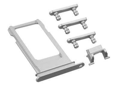 SIM Card Tray and Side Buttons Set for iPhone 7 Silver