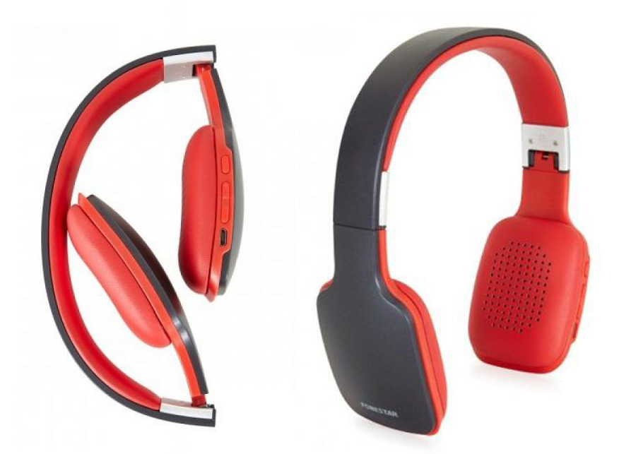 Auriculares Bluetooth Diadema Fonestar Slim-R con Micrófono Negro-Rojo