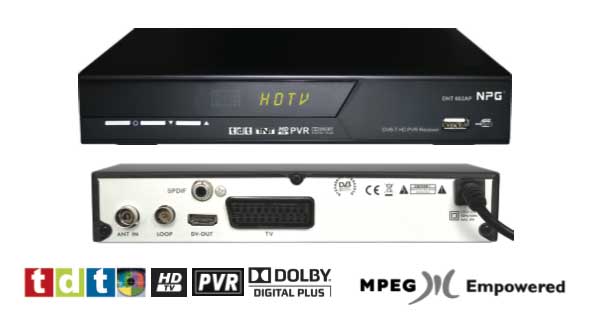 RECEPTOR TELEVISION DIGITAL TDT MPEG-4 GRABADOR FUNCION PVR