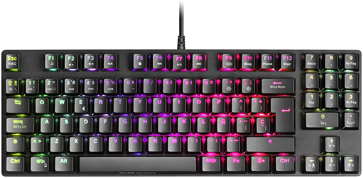 Teclado Mars Gaming MKREVO RGB TKL Mecánico Outemu Brown