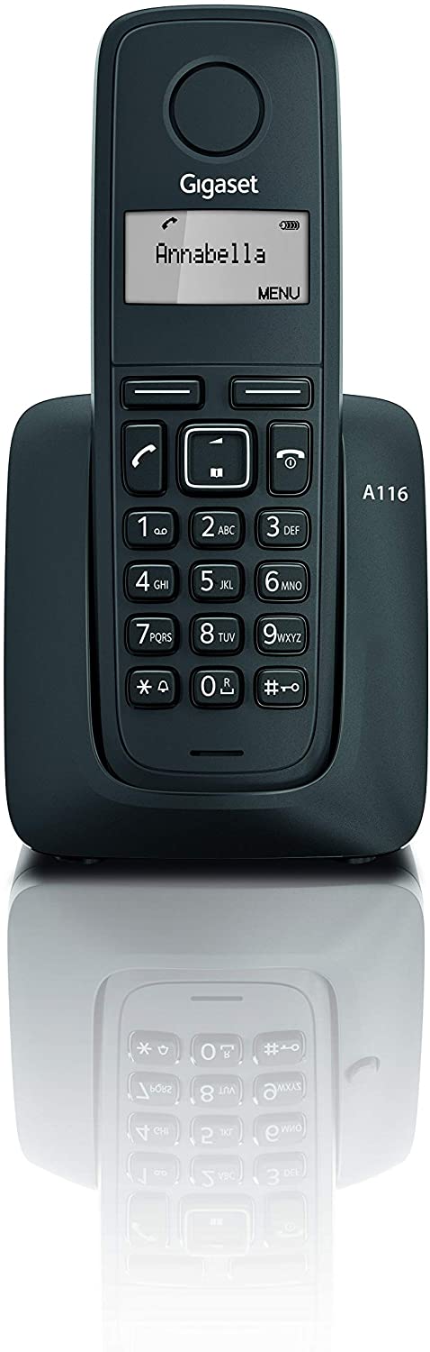 Comprar TELEFONO FIJO GIGASET A116 NEO INALAMBRICO NEGRO  (S30852-H2801-R101). DISOFIC