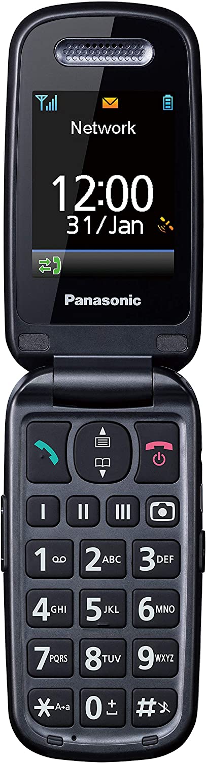 Teléfono Móvil Personas Mayores Panasonic KX-TU466EX Negro