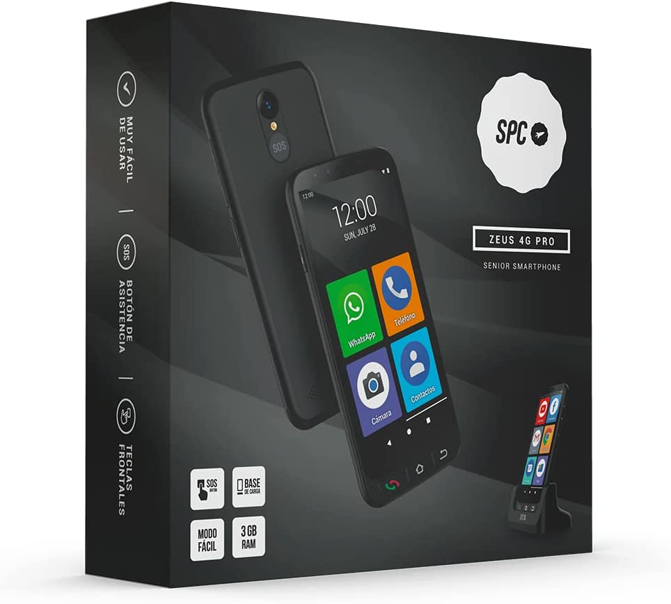 SPC Zeus 4G Pro Teléfono para Personas Mayores Negro Libre