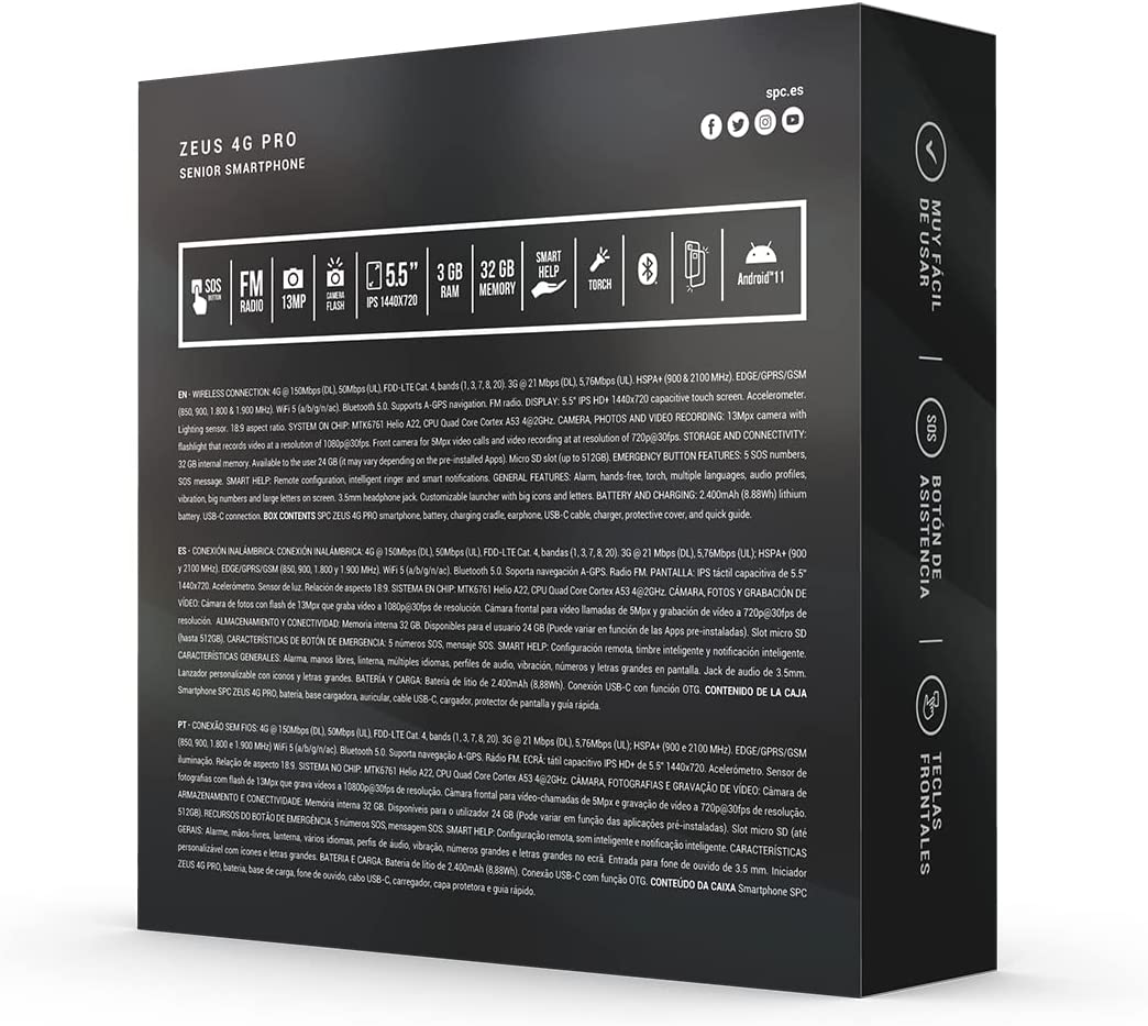 SPC Zeus 4G Pro negro desde 99,93 €