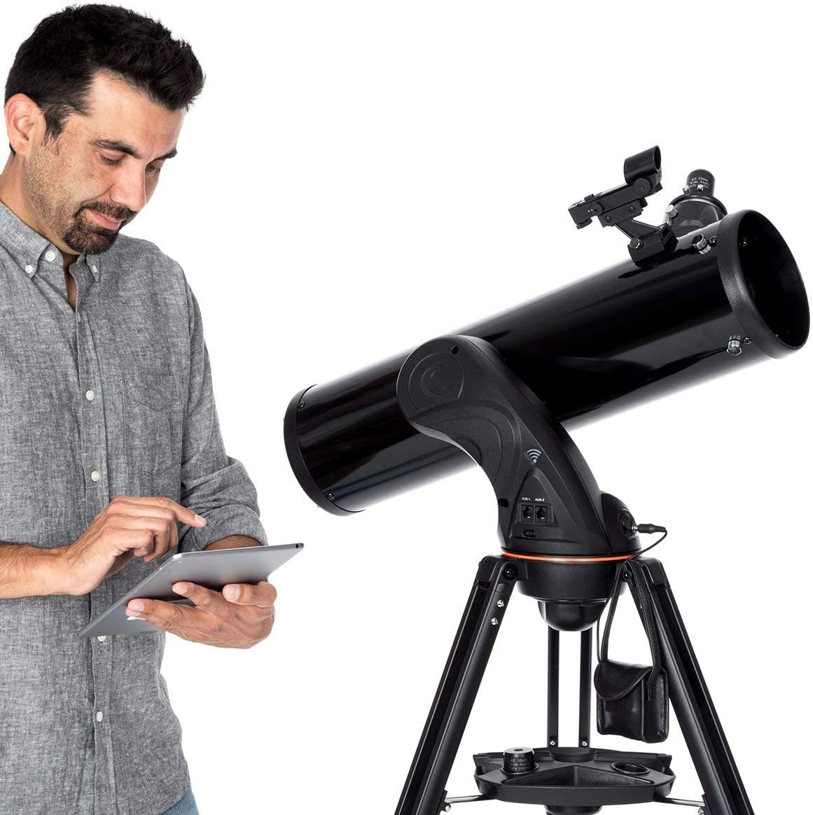 Treppiede Celestron Alt-Az In Alluminio – Testa A Cremagliera, Altezza Max 114cm, Per Binocoli E Telescopi