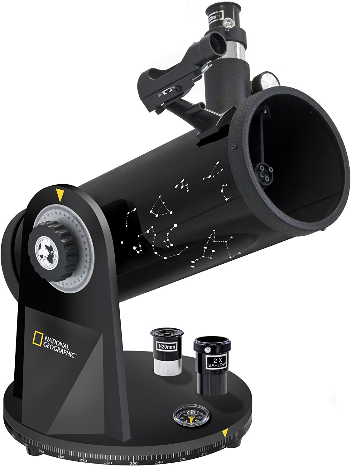Telescopio Bresser Oxford 114/500 Dobson – Compatto Da Viaggio Con Filtro Solare, Bussola E 2 Oculari
