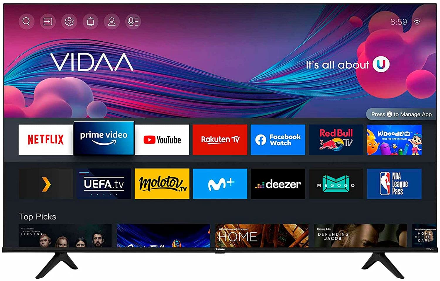 Hisense Smart TV 65A6G de 65 pulgadas 4K UHD 65A6G