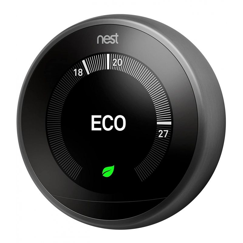 Google Nest Learning Thermostat 3º Generación Termostato Inteligente Negro