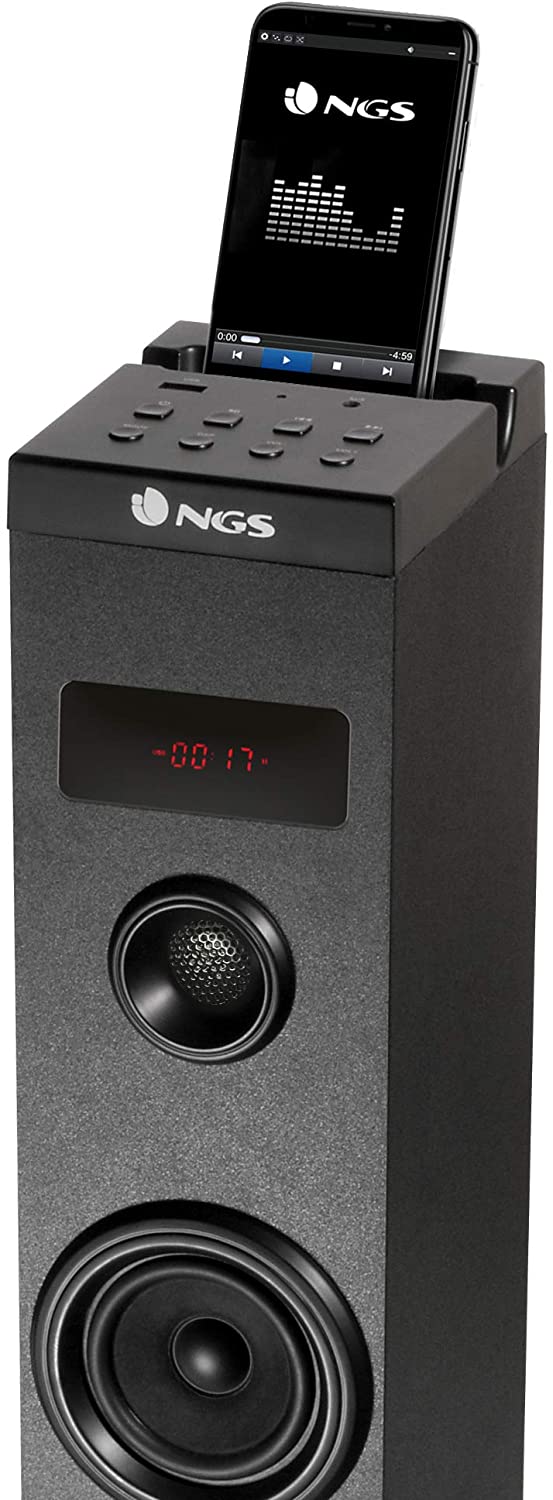 NGS Sky Charm Torre de Sonido Bluetooth 50W Negra