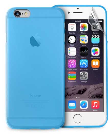 Funda Iphone 6s plus tipo arcoiris azul