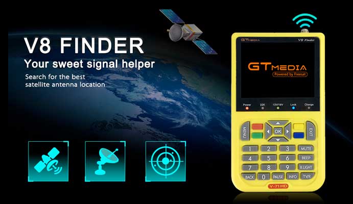 Localizador de Satélites GT Media V8 Finder