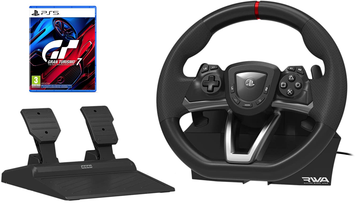 Volante Hori Racing Wheel Apex 2022 PS4/PS5 + Gran Turismo PS5