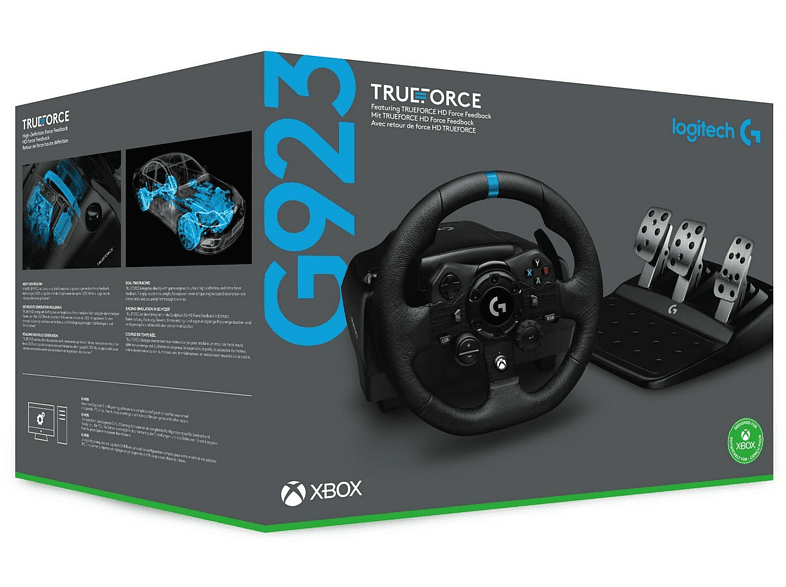 中古 Times-kLogitech G923 Racing Wheel and Pedals for Xbox X S, One PC featuri 